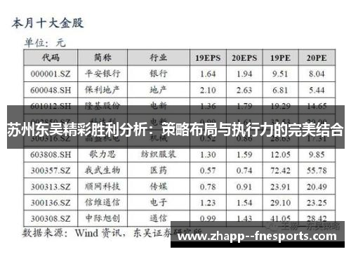 苏州东吴精彩胜利分析:策略布局与执行力的完美结合 苏州东吴精彩胜利分析:策略布局与执行力的完美结合
