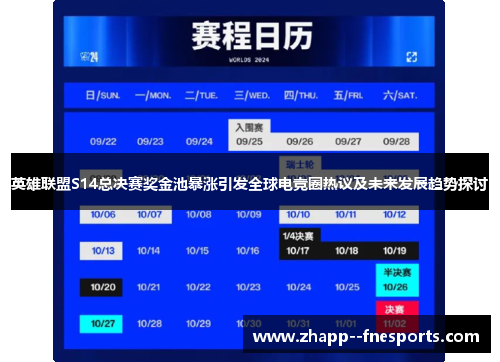 英雄联盟S14总决赛奖金池暴涨引发全球电竞圈热议及未来发展趋势探讨